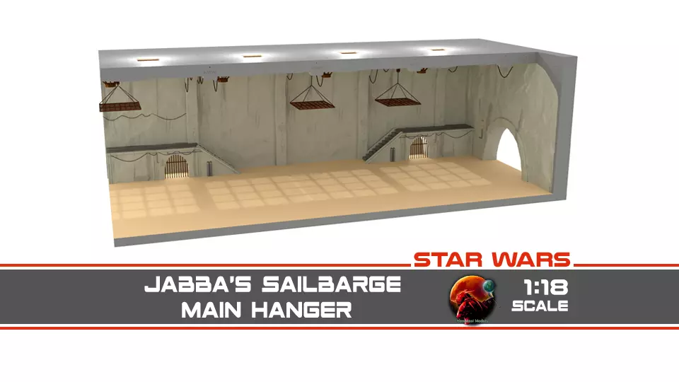 Sailbarge Hangar 1-18 scale Hasbro Kenner 3D print model_0