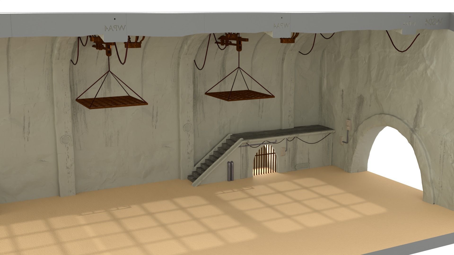 Sailbarge Hangar 1-18 scale Hasbro Kenner 3D print model_8