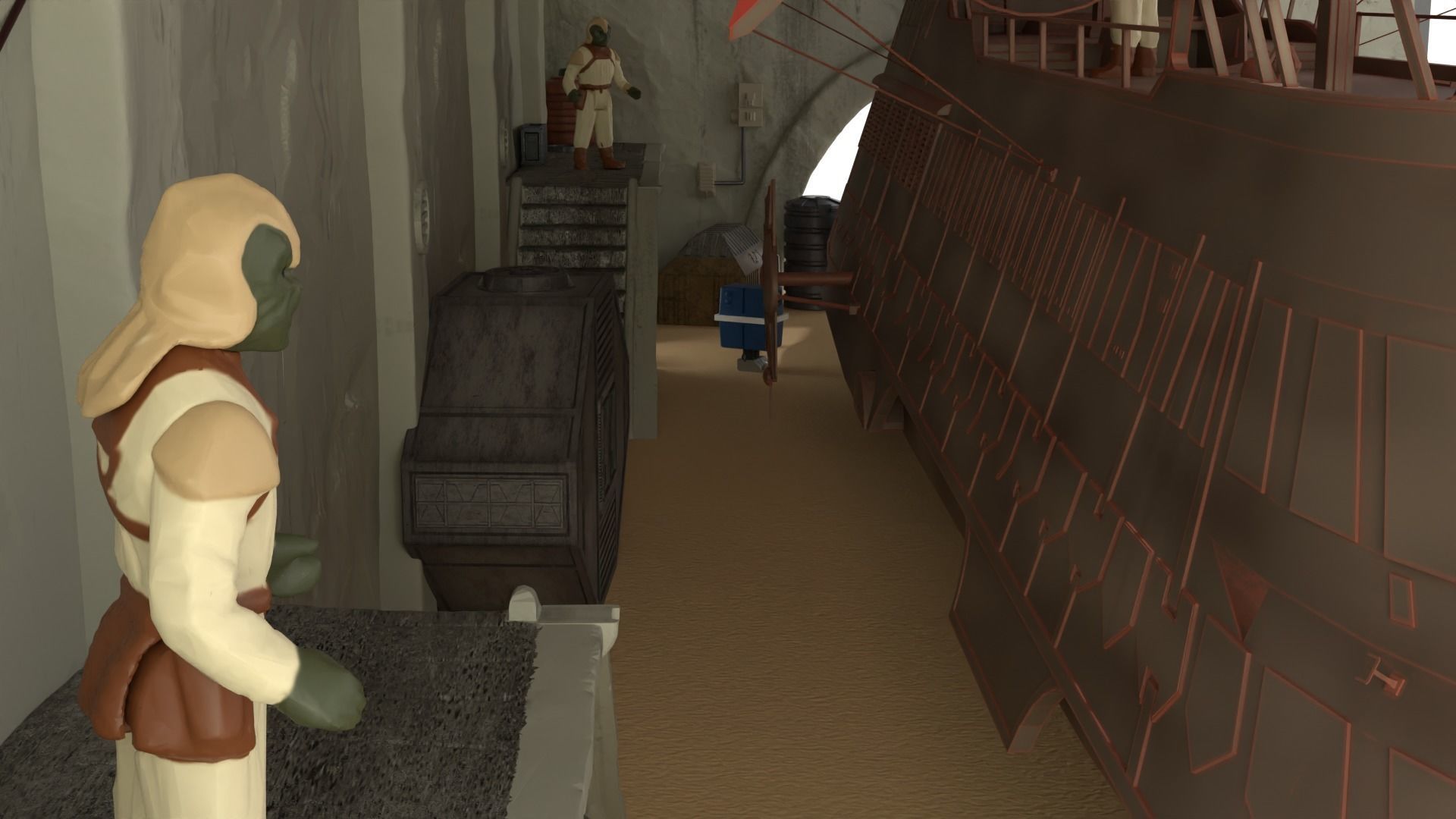 Sailbarge Hangar 1-18 scale Hasbro Kenner 3D print model_21