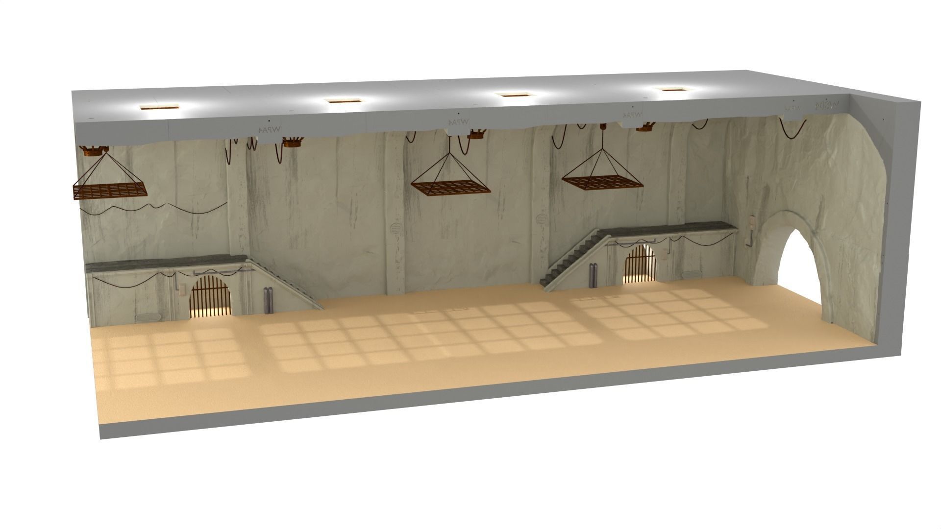 Sailbarge Hangar 1-18 scale Hasbro Kenner 3D print model_3