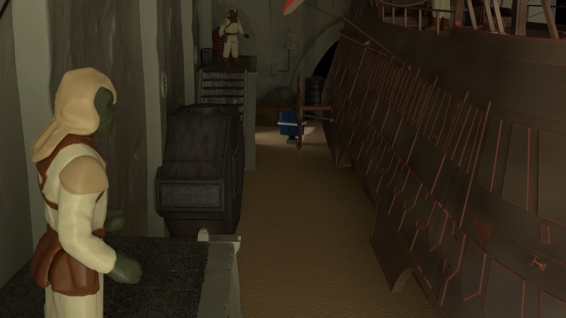 Sailbarge Hangar 1-18 scale Hasbro Kenner 3D print model_33