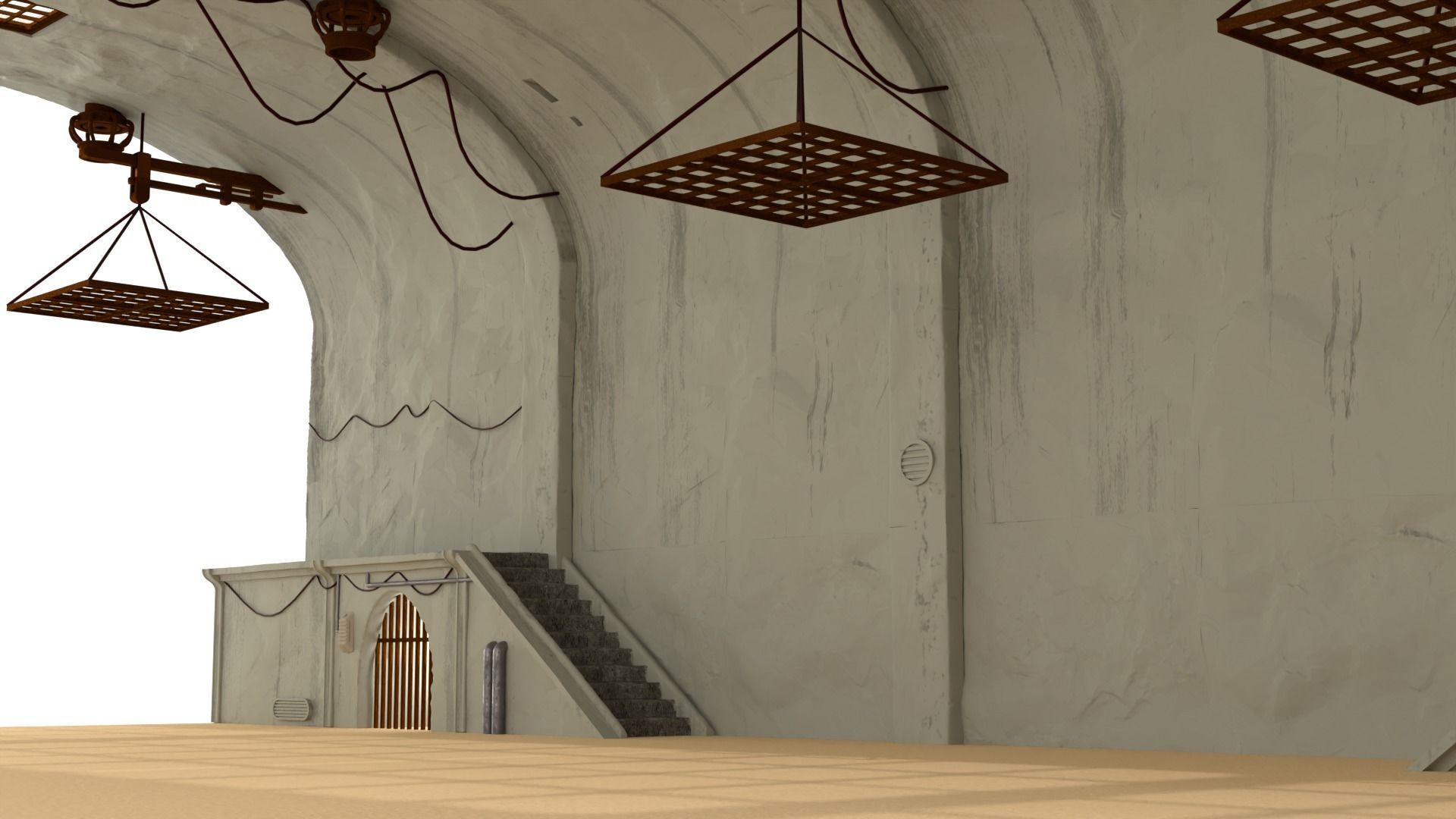 Sailbarge Hangar 1-18 scale Hasbro Kenner 3D print model_12