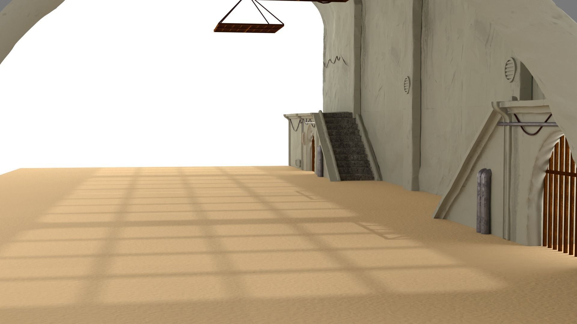 Sailbarge Hangar 1-18 scale Hasbro Kenner 3D print model_7