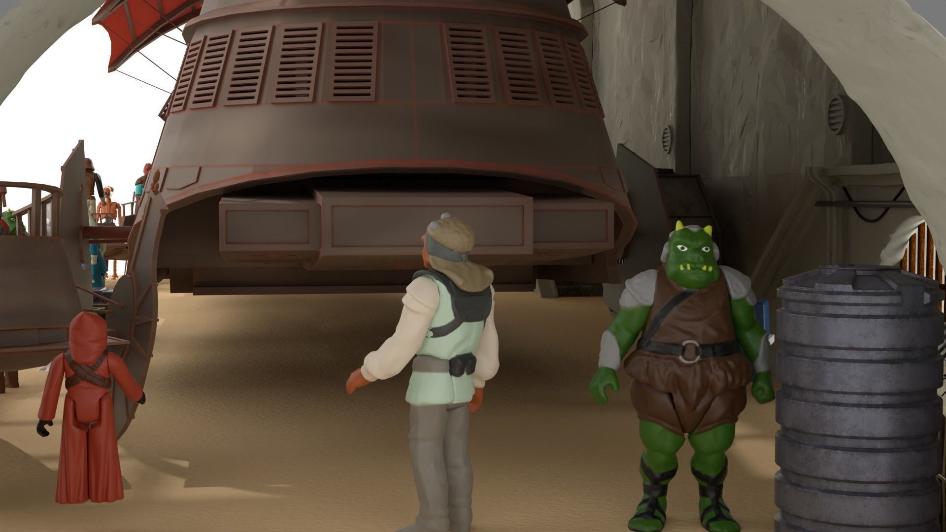 Sailbarge Hangar 1-18 scale Hasbro Kenner 3D print model_18