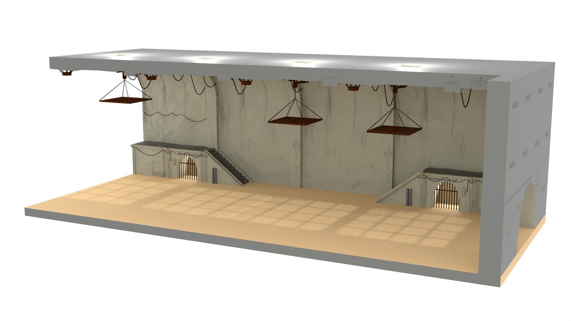 Sailbarge Hangar 1-18 scale Hasbro Kenner 3D print model_4