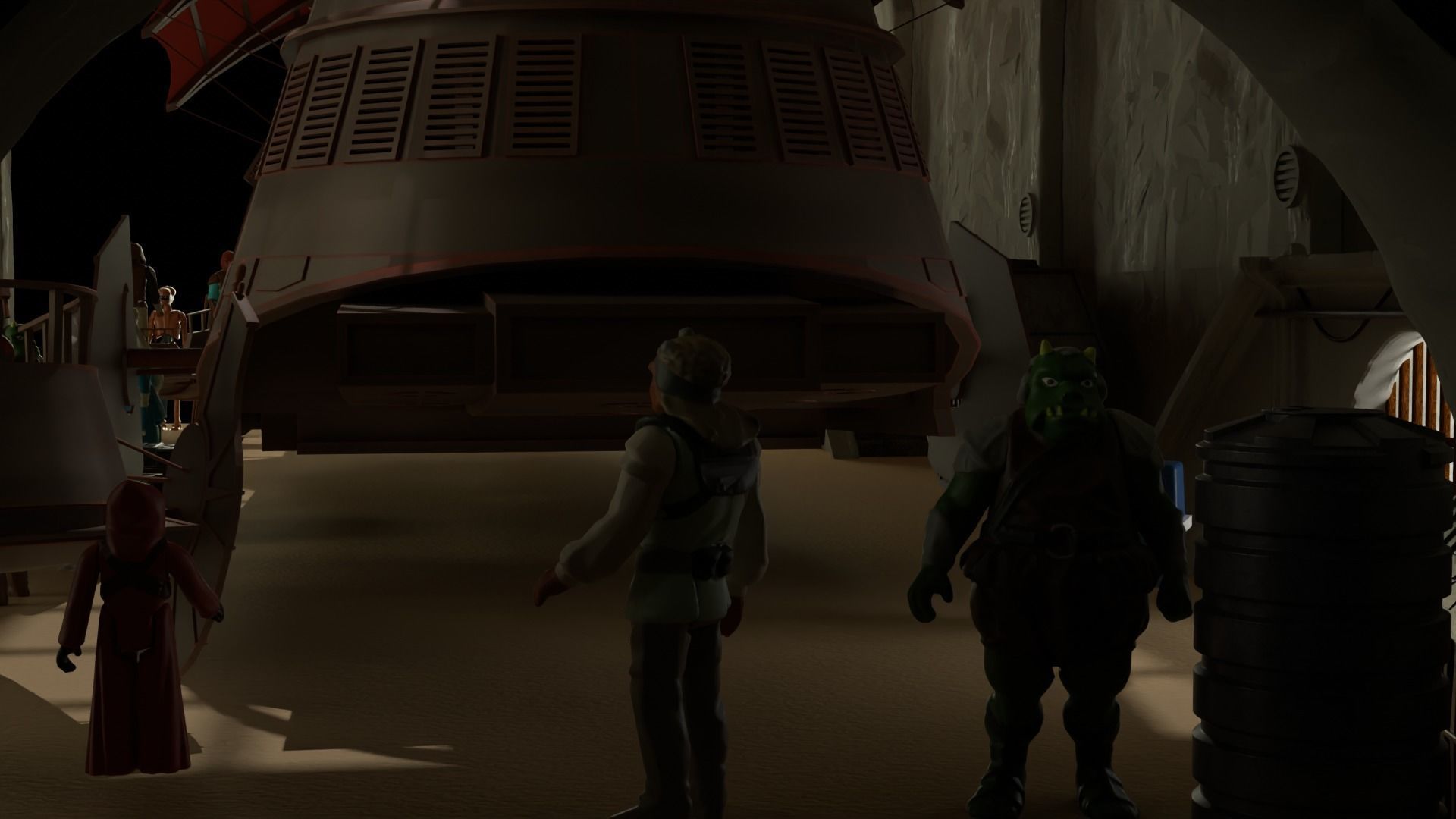 Sailbarge Hangar 1-18 scale Hasbro Kenner 3D print model_54