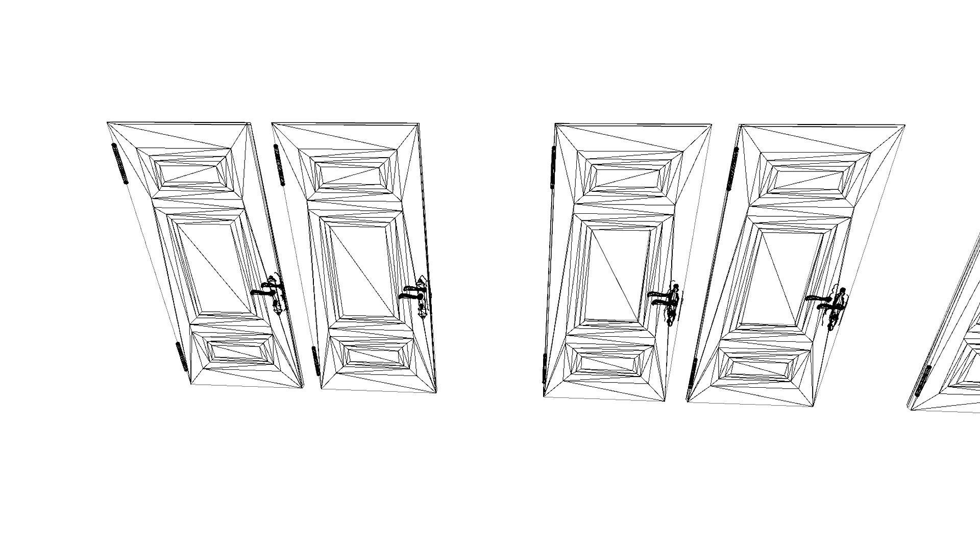 PBR Vintage Doors Collection Low-poly 3D model_33