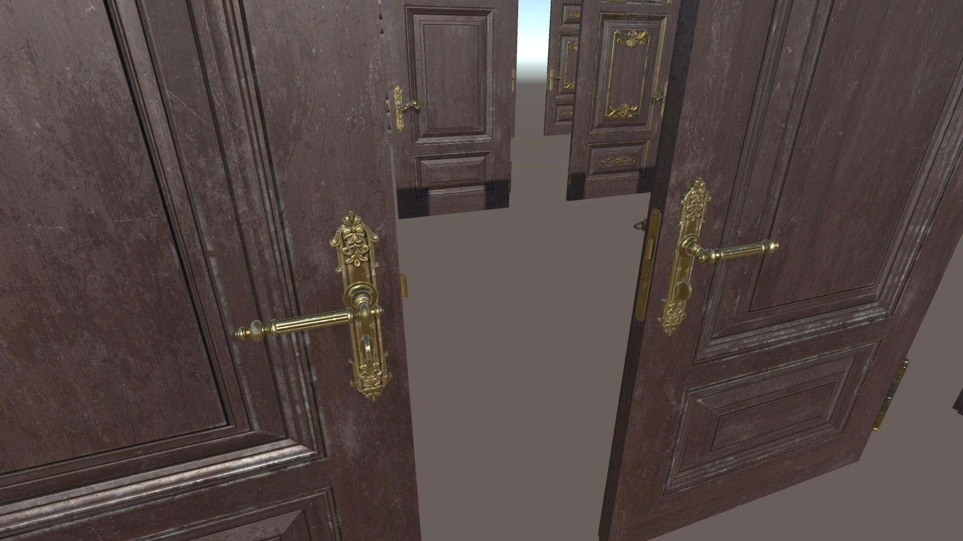 PBR Vintage Doors Collection Low-poly 3D model_24
