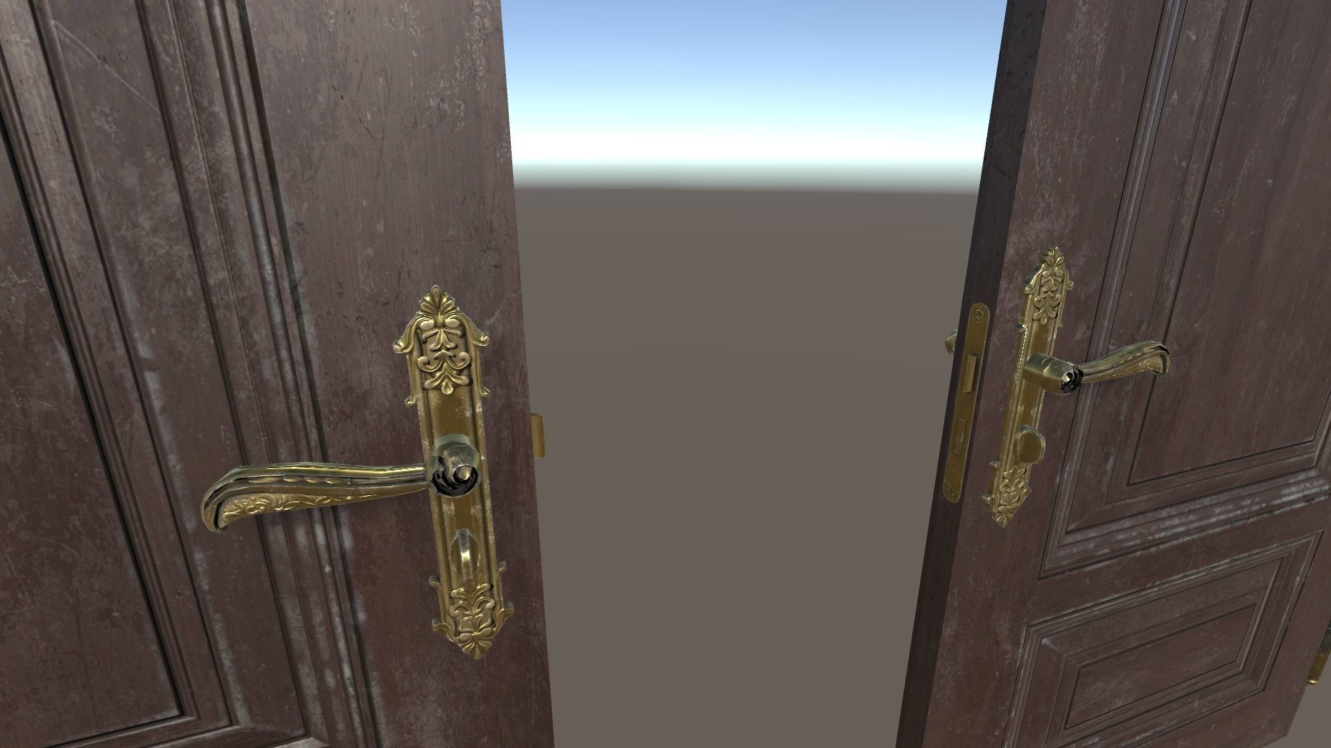 PBR Vintage Doors Collection Low-poly 3D model_23