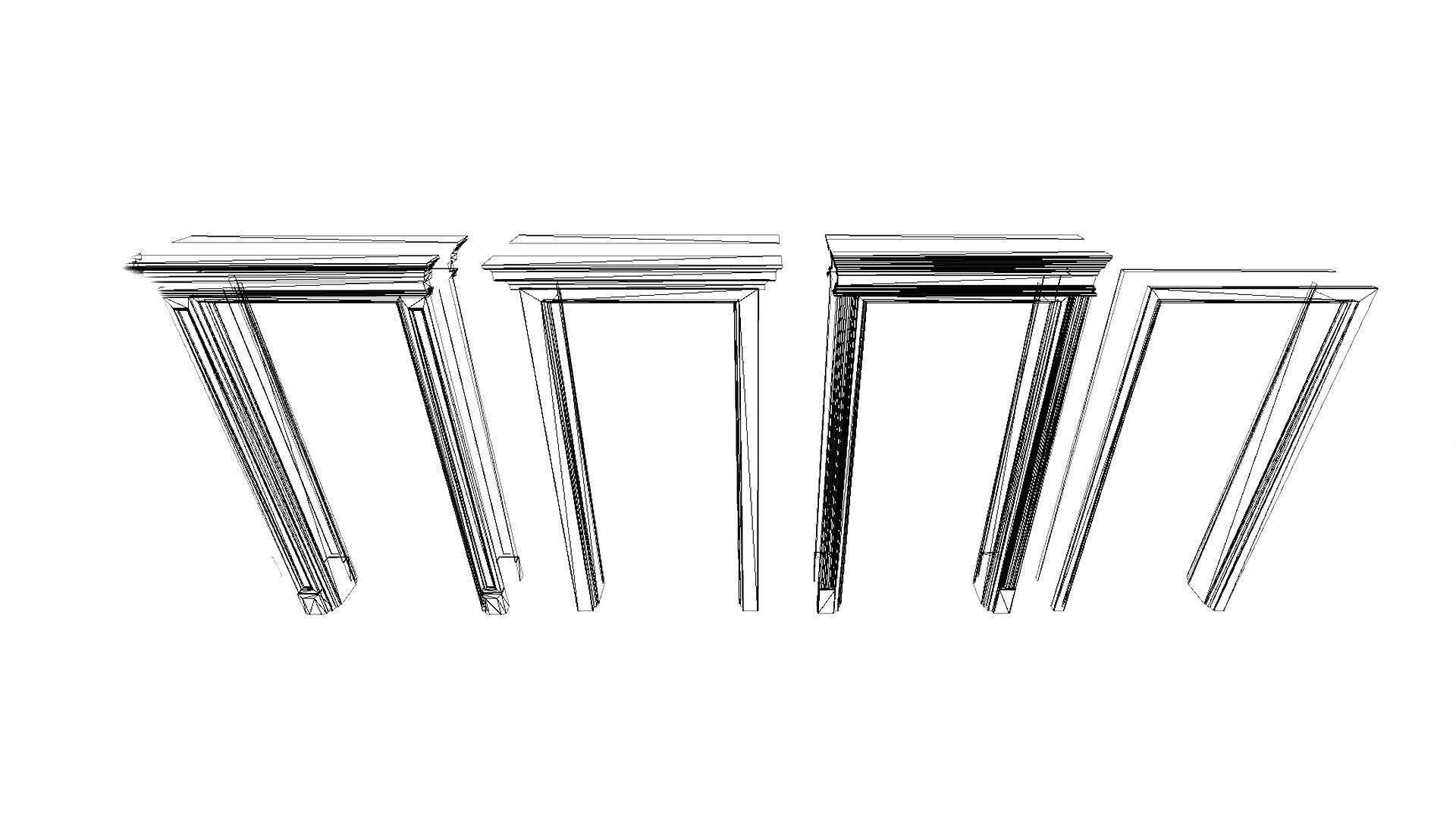 PBR Vintage Doors Collection Low-poly 3D model_28