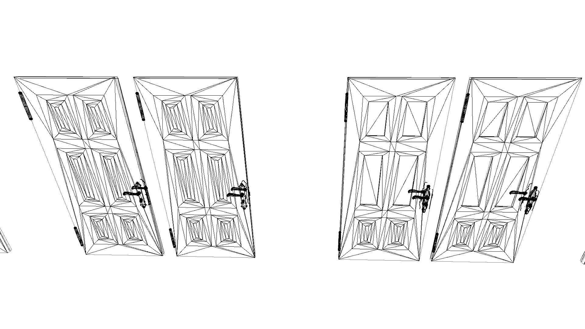 PBR Vintage Doors Collection Low-poly 3D model_30