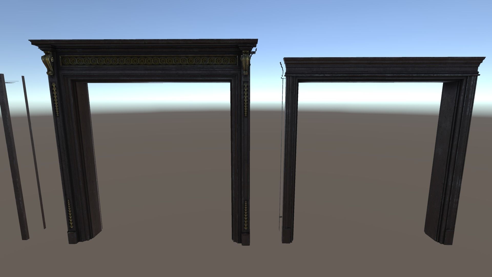 PBR Vintage Doors Collection Low-poly 3D model_6