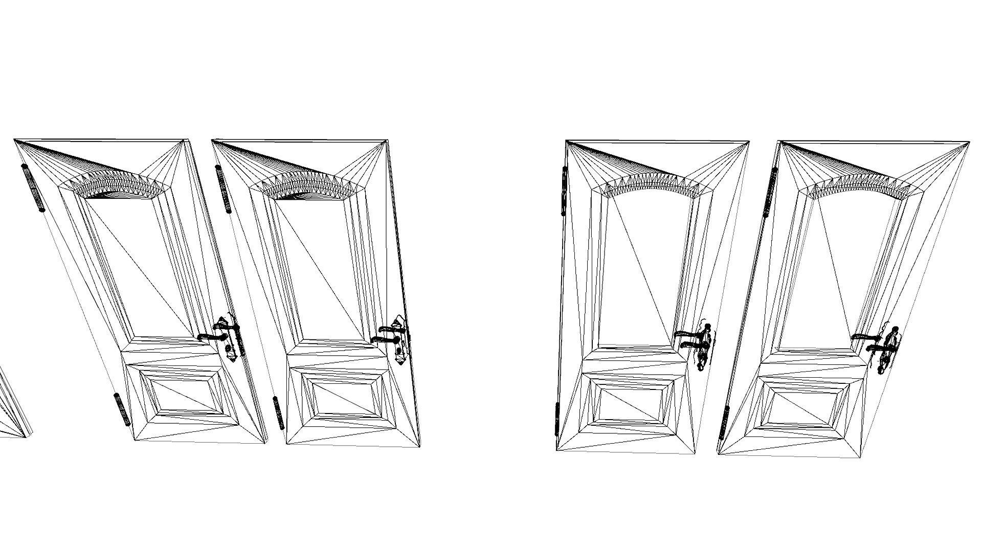 PBR Vintage Doors Collection Low-poly 3D model_31