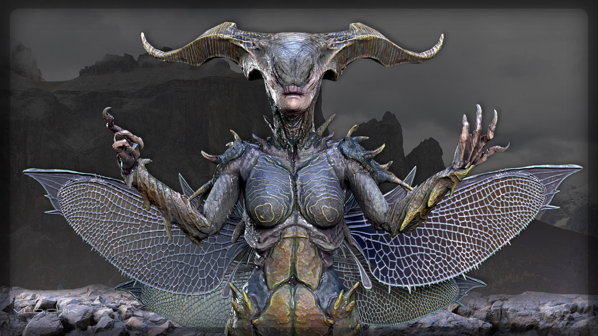 Rosie - Demon Beetle Low-poly 3D model_4