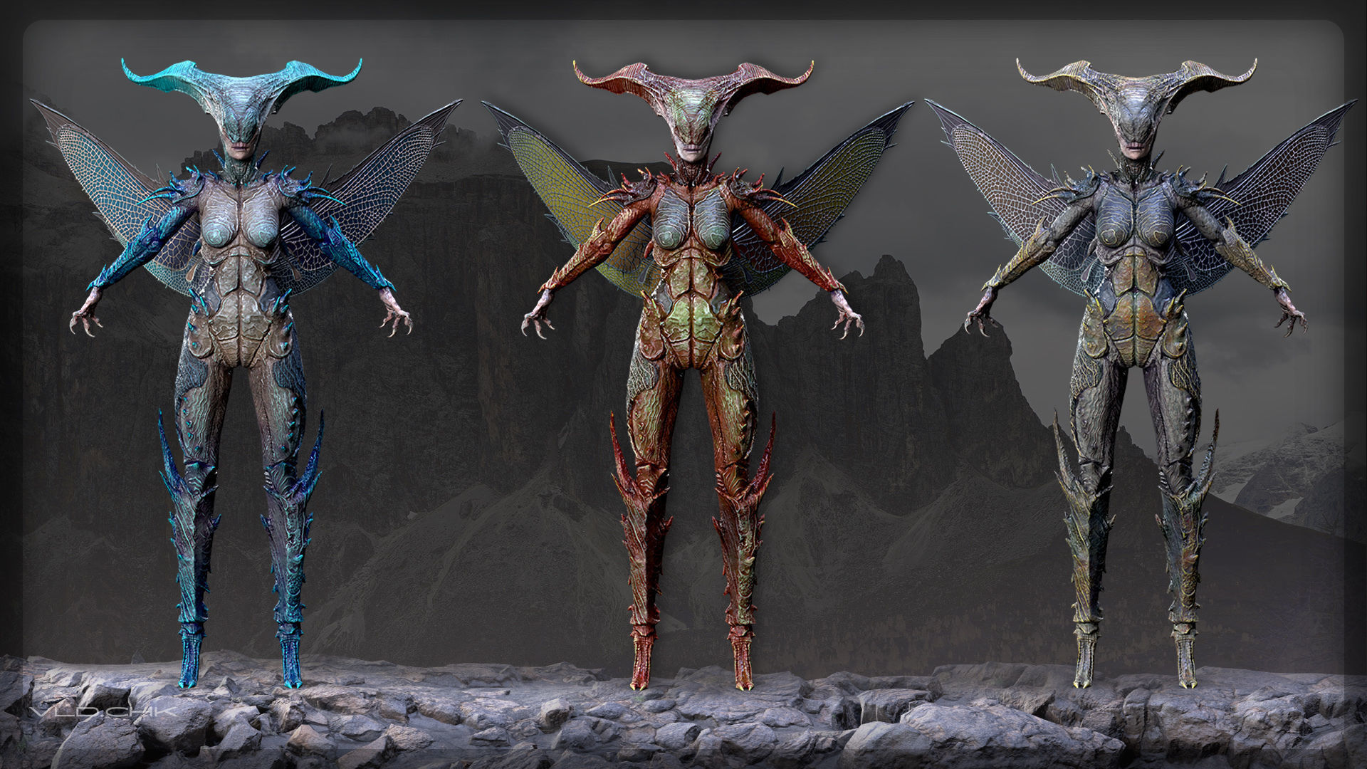 Rosie - Demon Beetle Low-poly 3D model_8