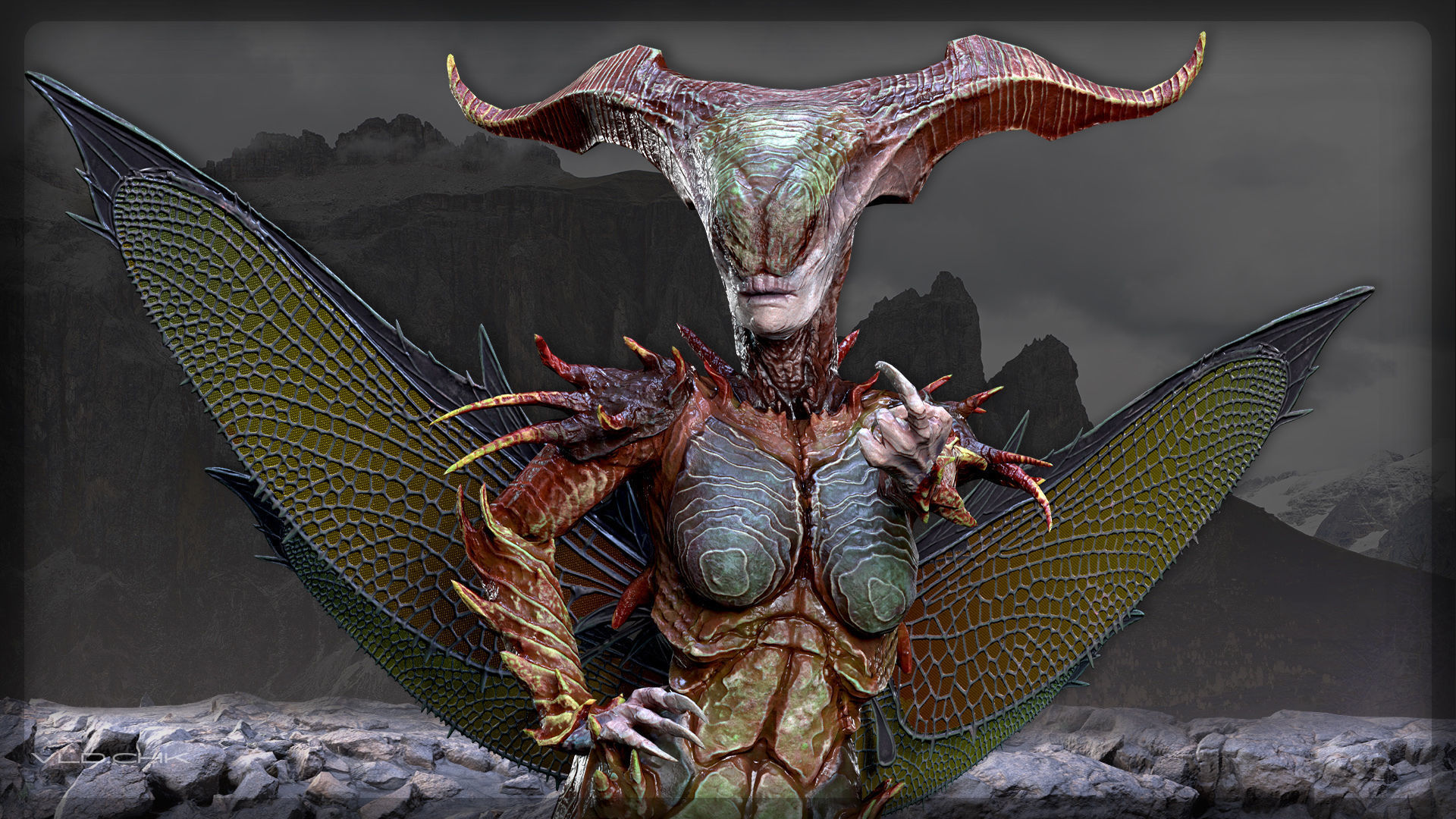 Rosie - Demon Beetle Low-poly 3D model_3