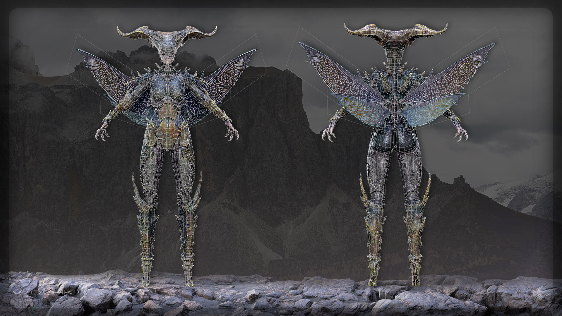 Rosie - Demon Beetle Low-poly 3D model_10