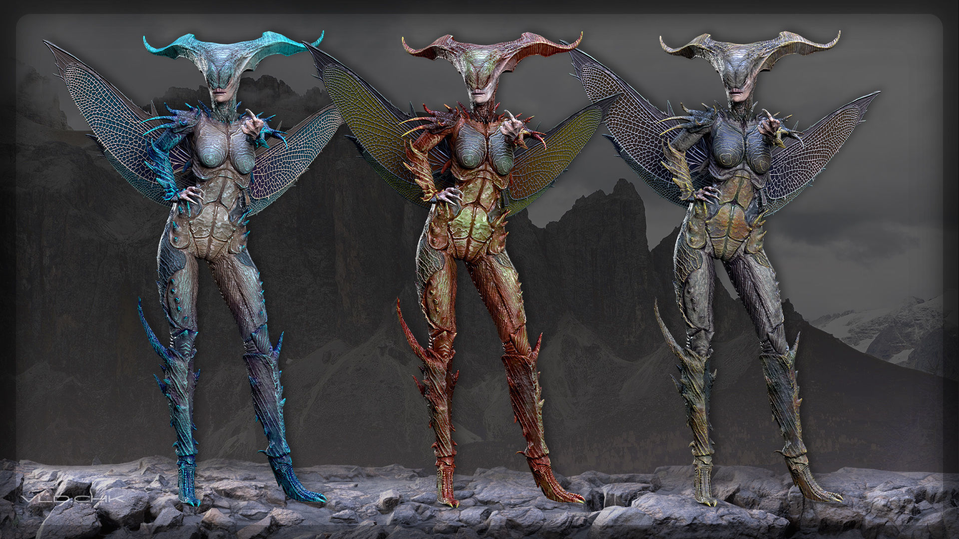 Rosie - Demon Beetle Low-poly 3D model_6