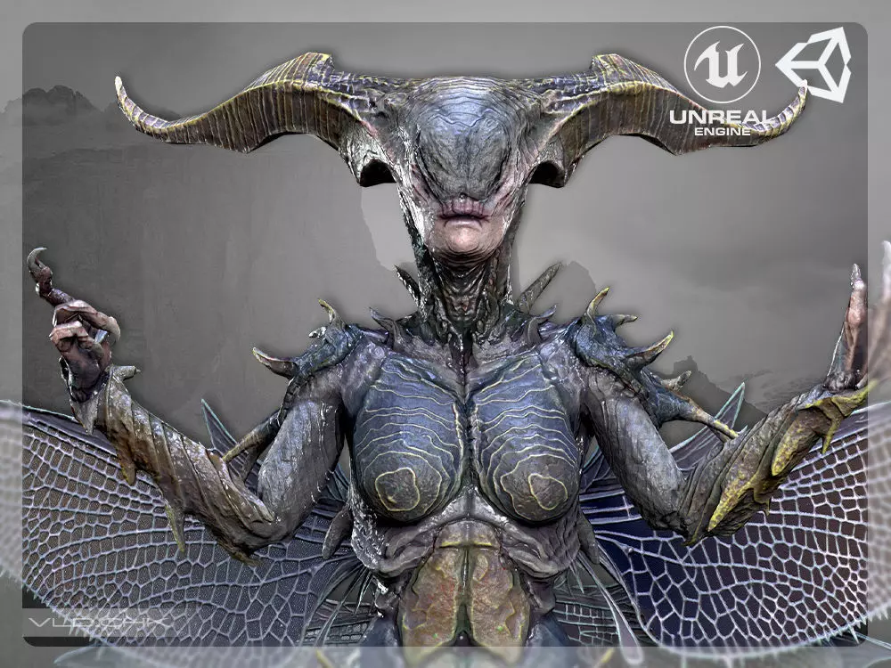 Rosie - Demon Beetle Low-poly 3D model_0