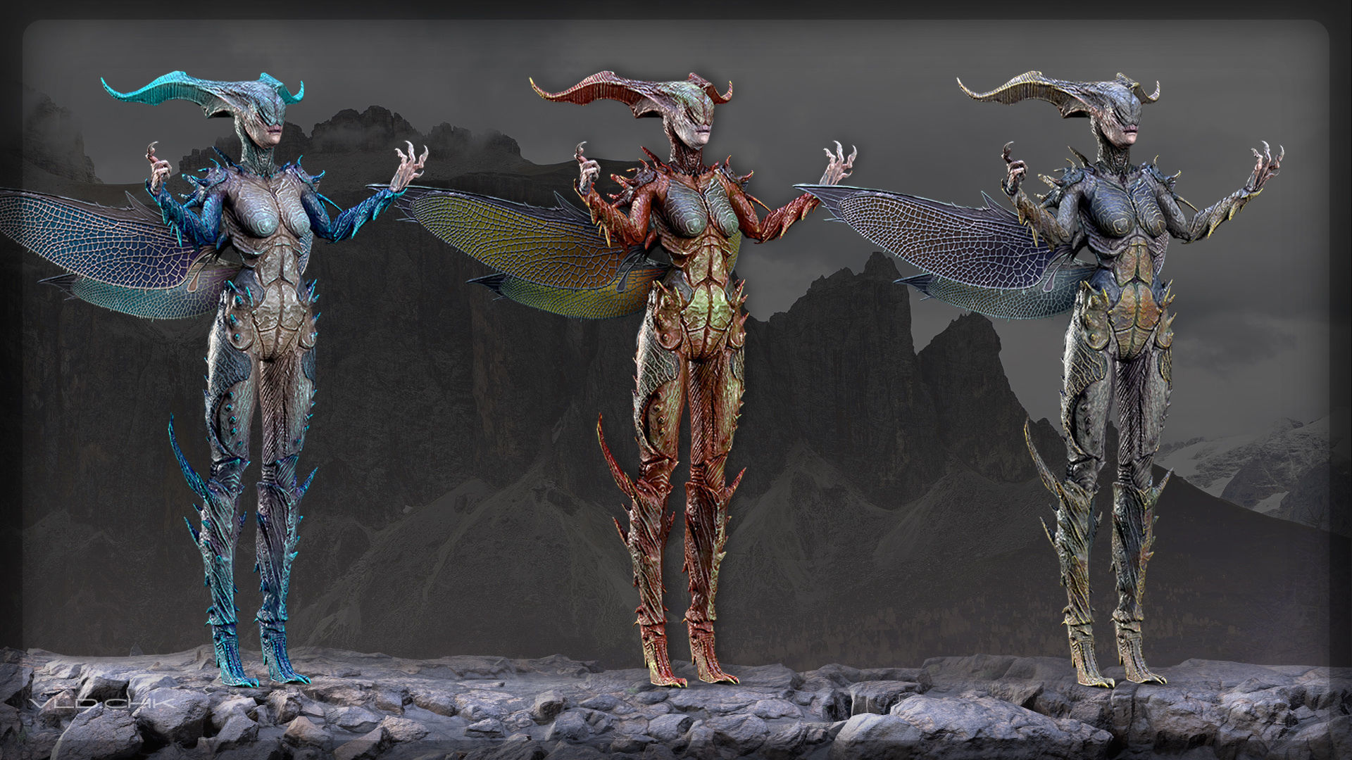 Rosie - Demon Beetle Low-poly 3D model_7