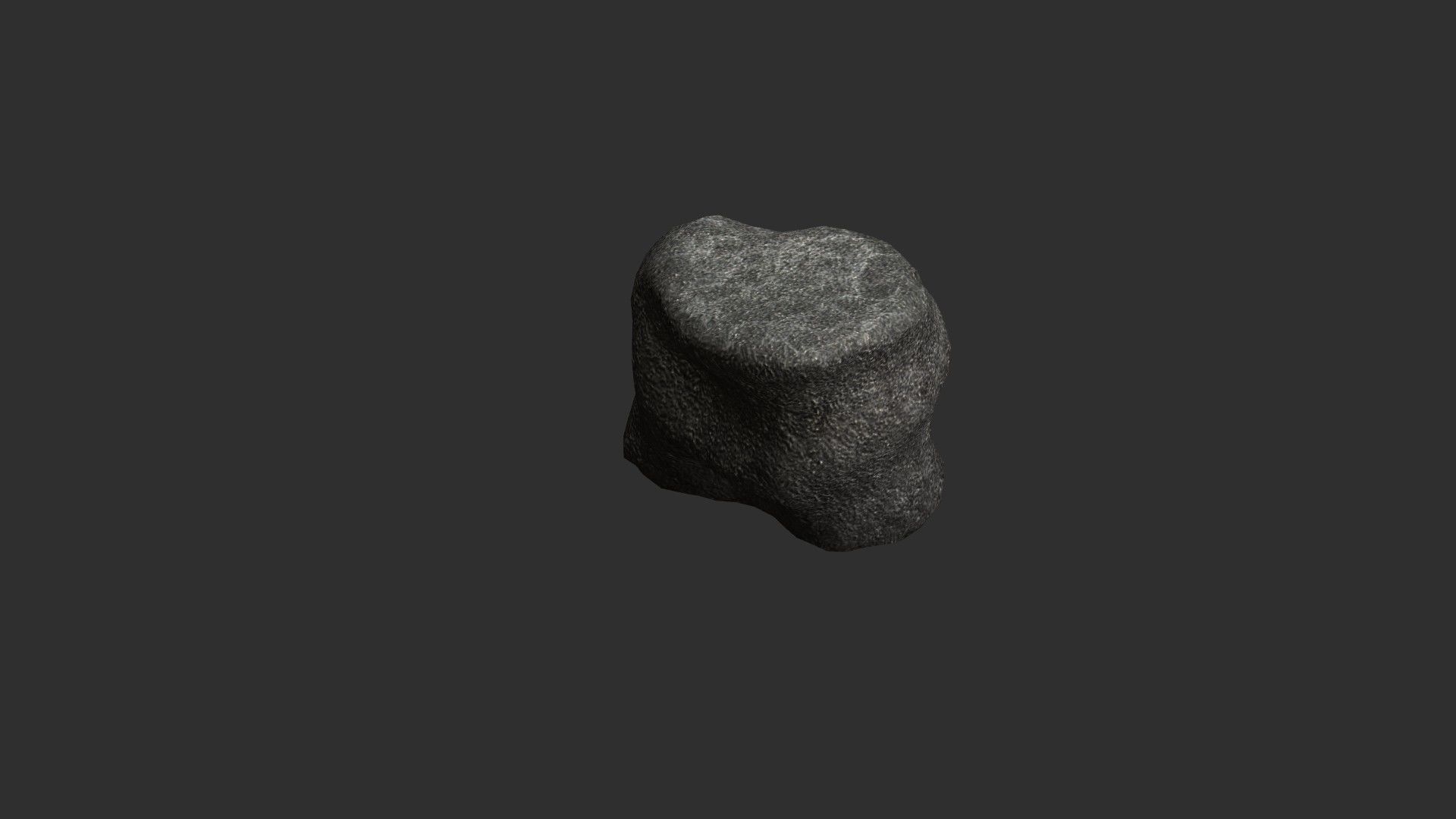 Short Flat Rocks - Cave Low-poly 3D model_8
