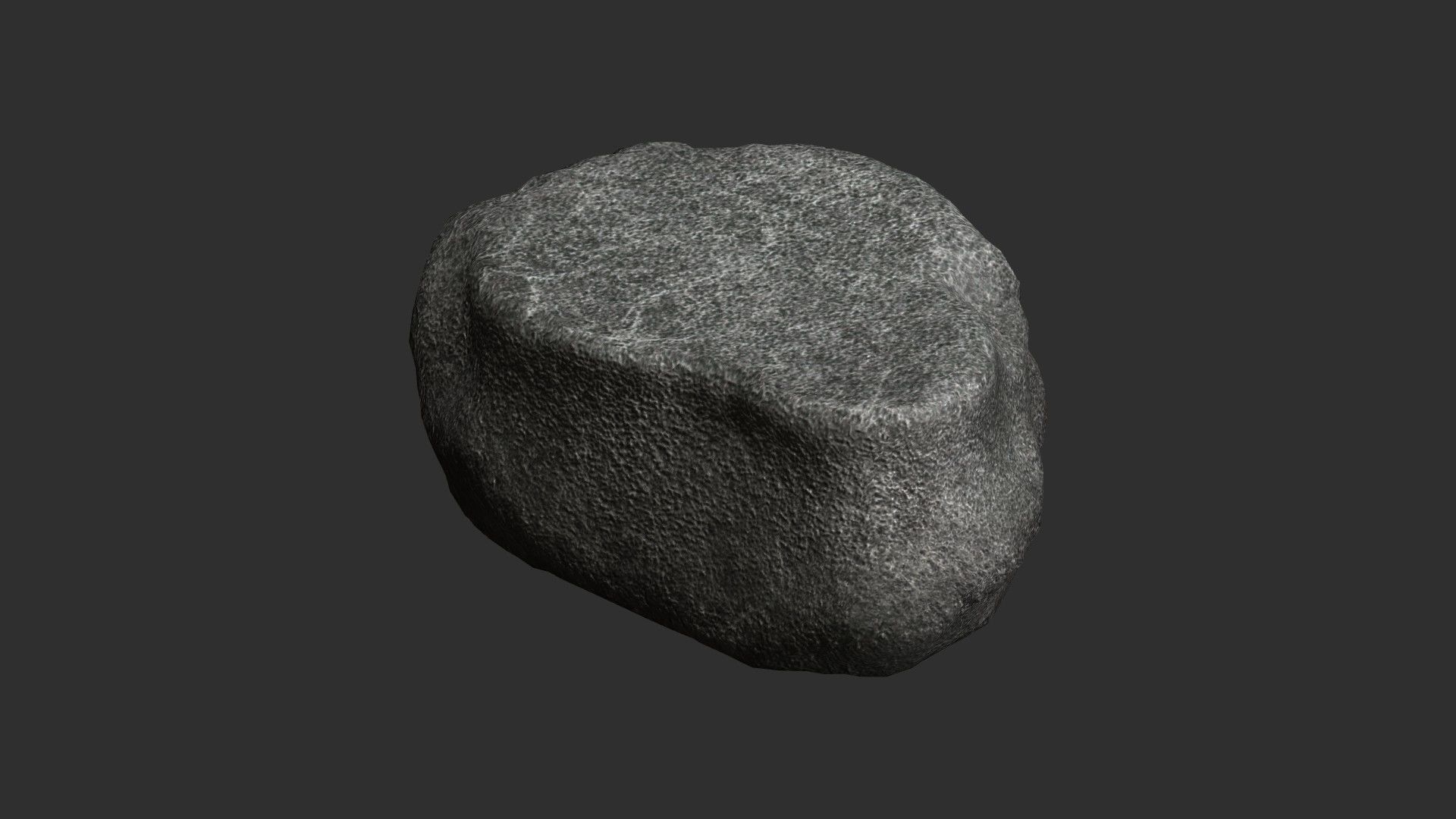 Short Flat Rocks - Cave Low-poly 3D model_5