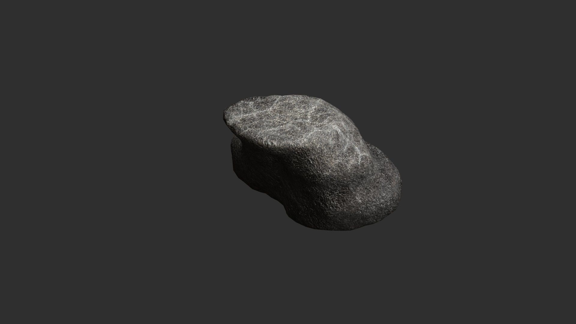 Short Flat Rocks - Cave Low-poly 3D model_7
