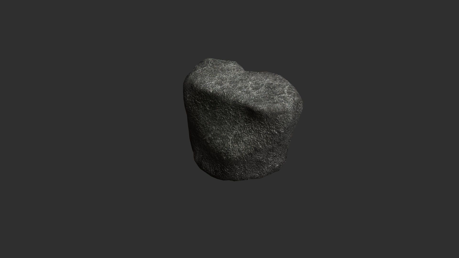 Short Flat Rocks - Cave Low-poly 3D model_9