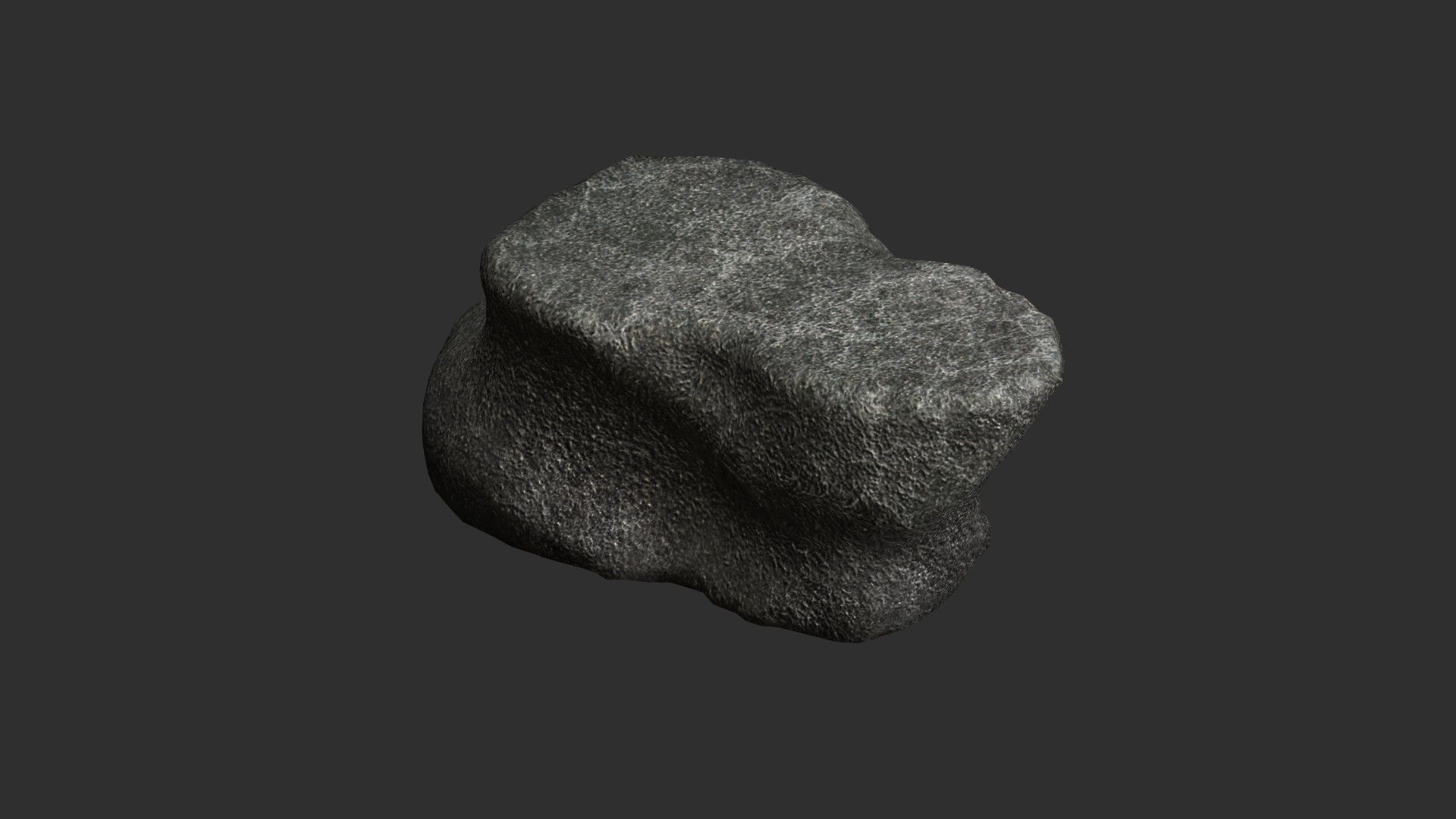 Short Flat Rocks - Cave Low-poly 3D model_6