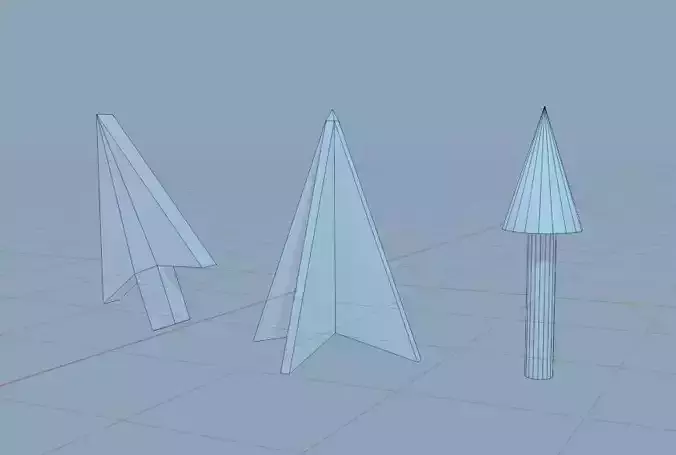 3d pointer arrows Free low-poly 3D model