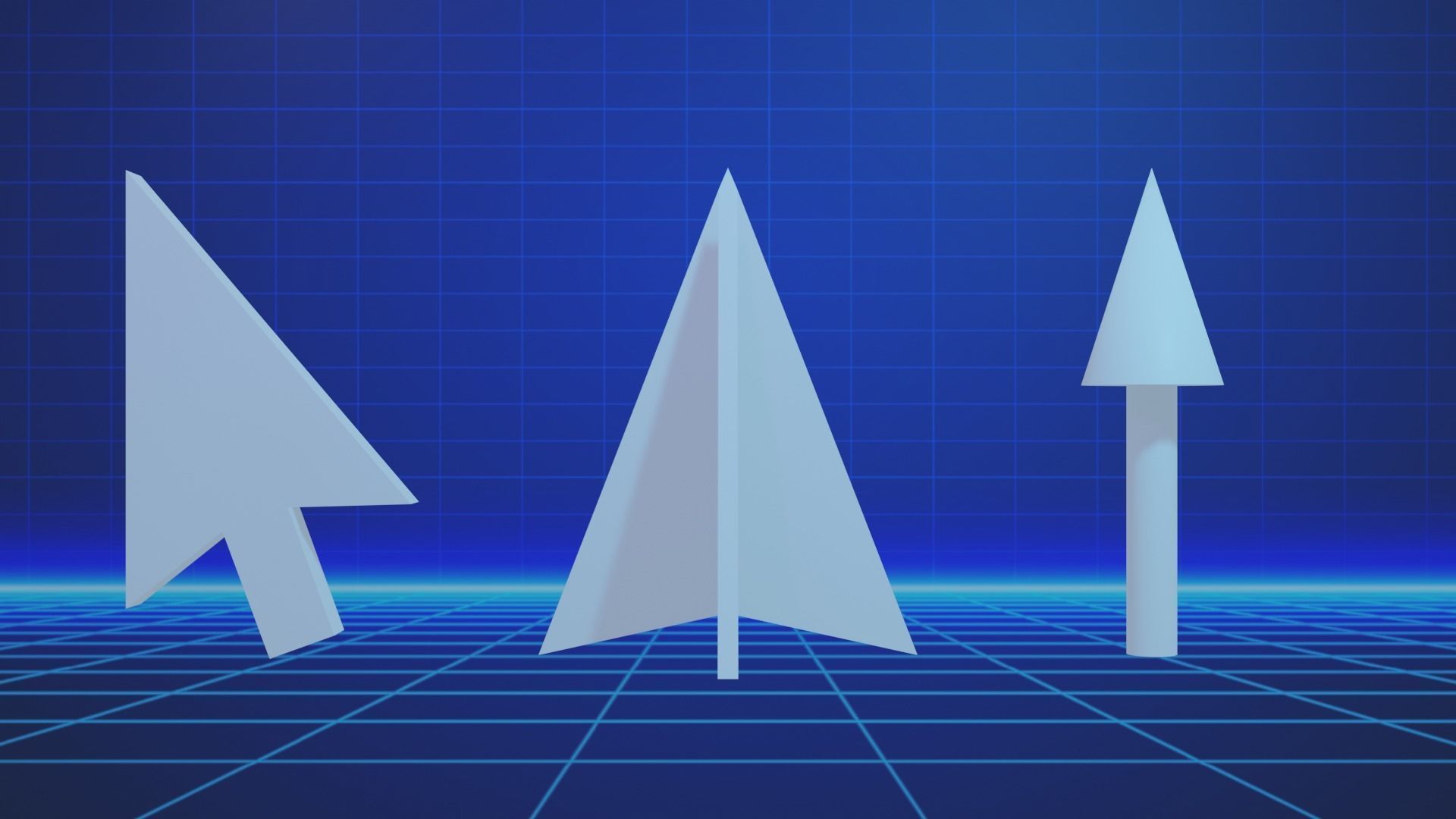 3d pointer arrows Free low-poly 3D model_1