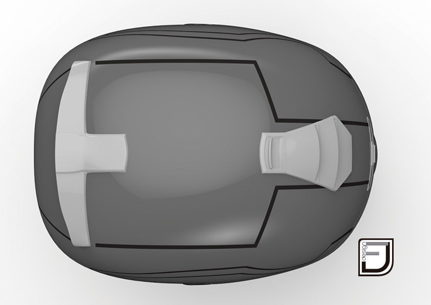 Grey Modular Helmet H12 3D model_9