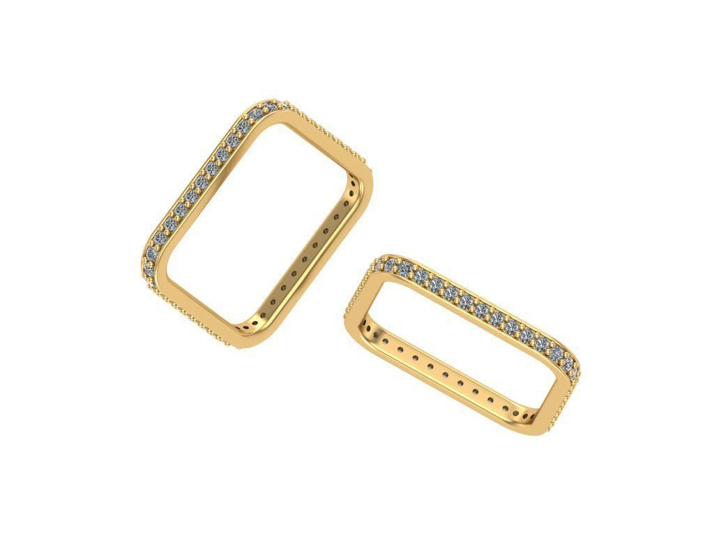 Eternity Rings With Gems Set 9 Sizes 3D print model 3D print model_3