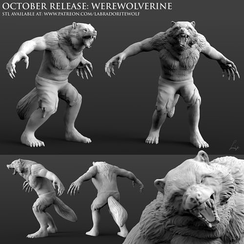 Werewolverine october release werewolf 3D print model