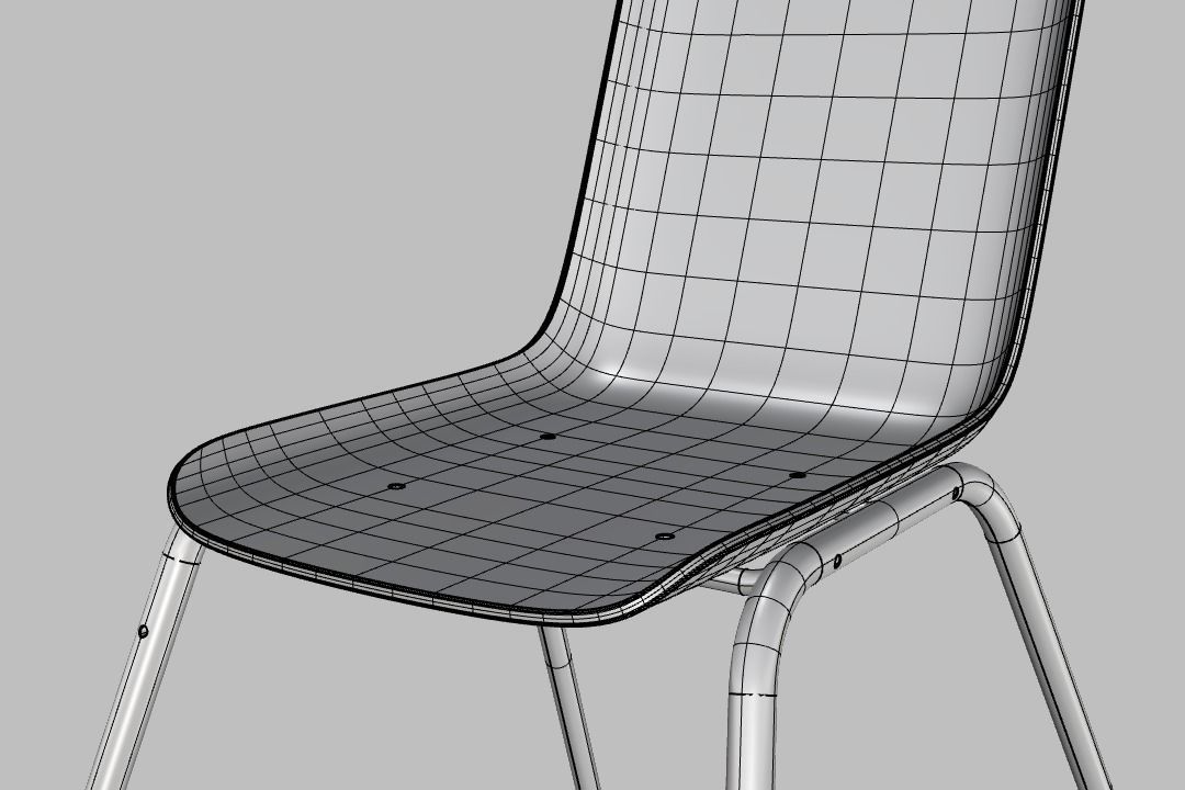 Modern Dining Chair 3D model_5