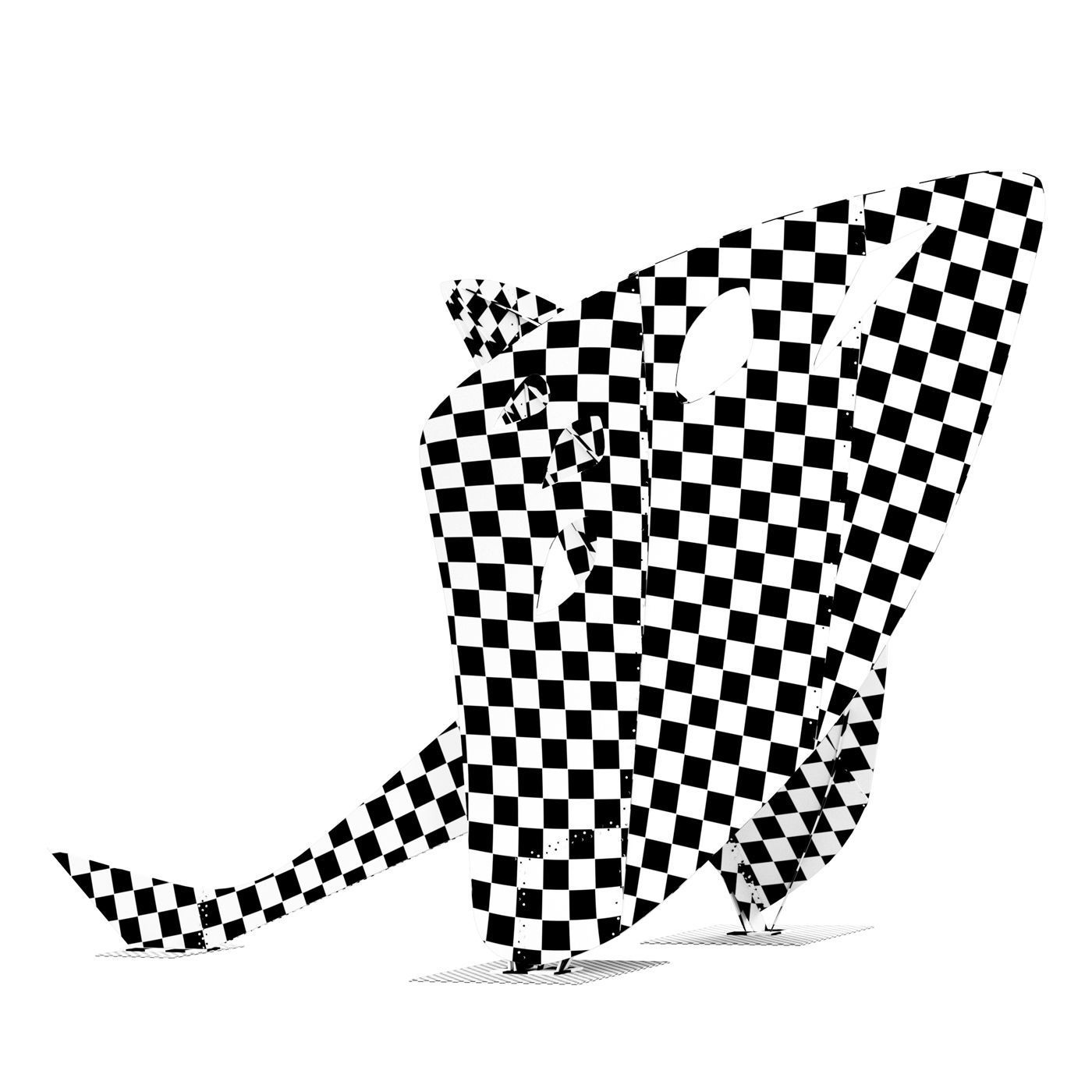 Sculpture Flying dragon 3D model_5