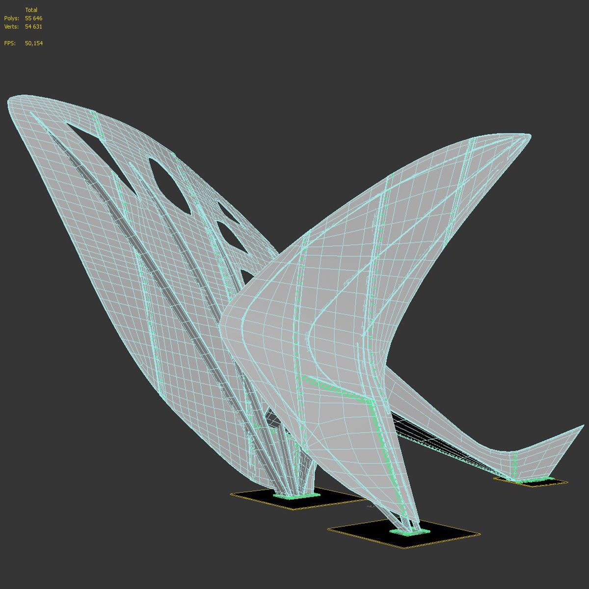 Sculpture Flying dragon 3D model_12