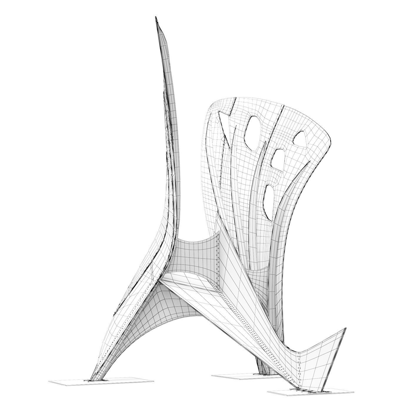 Sculpture Flying dragon 3D model_11