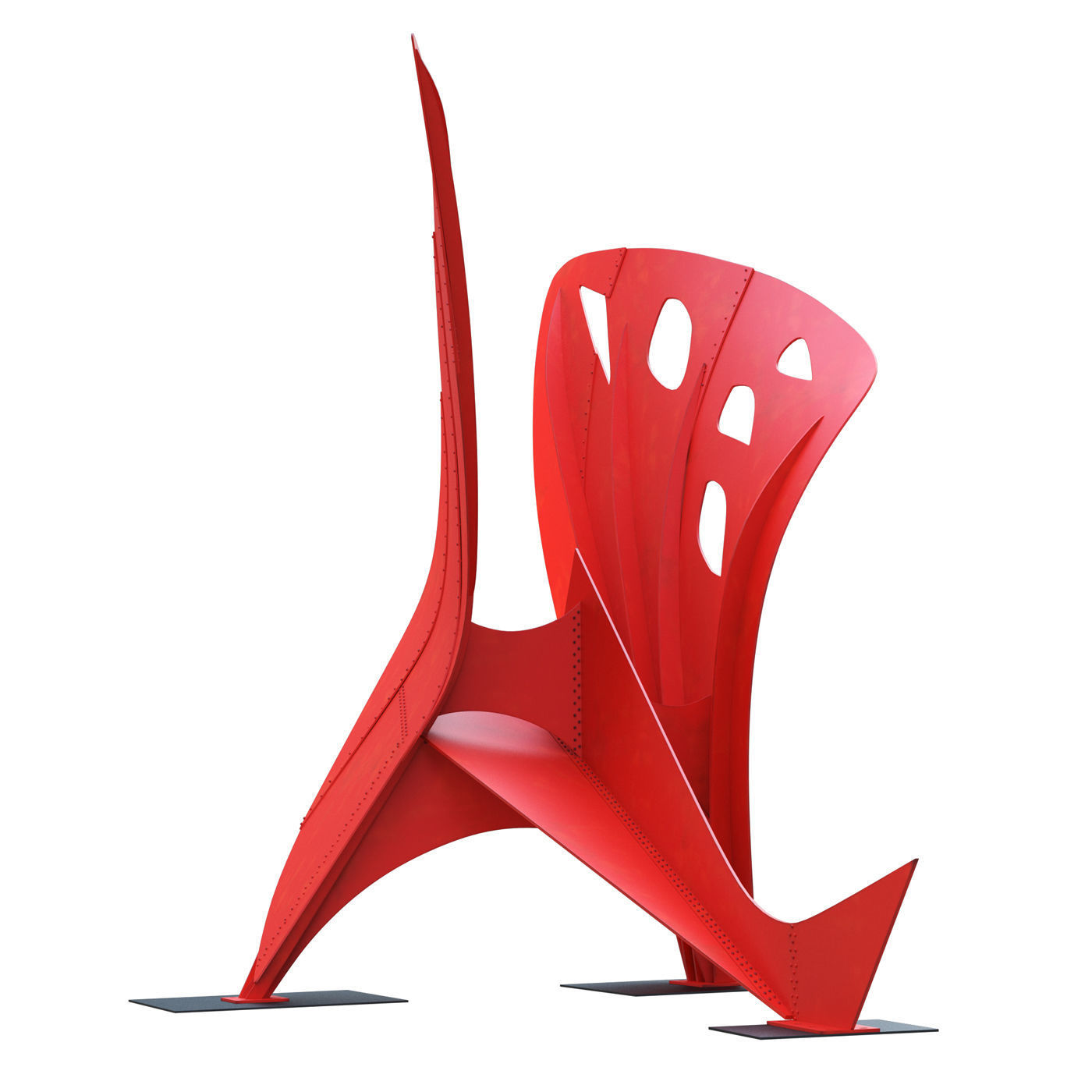 Sculpture Flying dragon 3D model_4