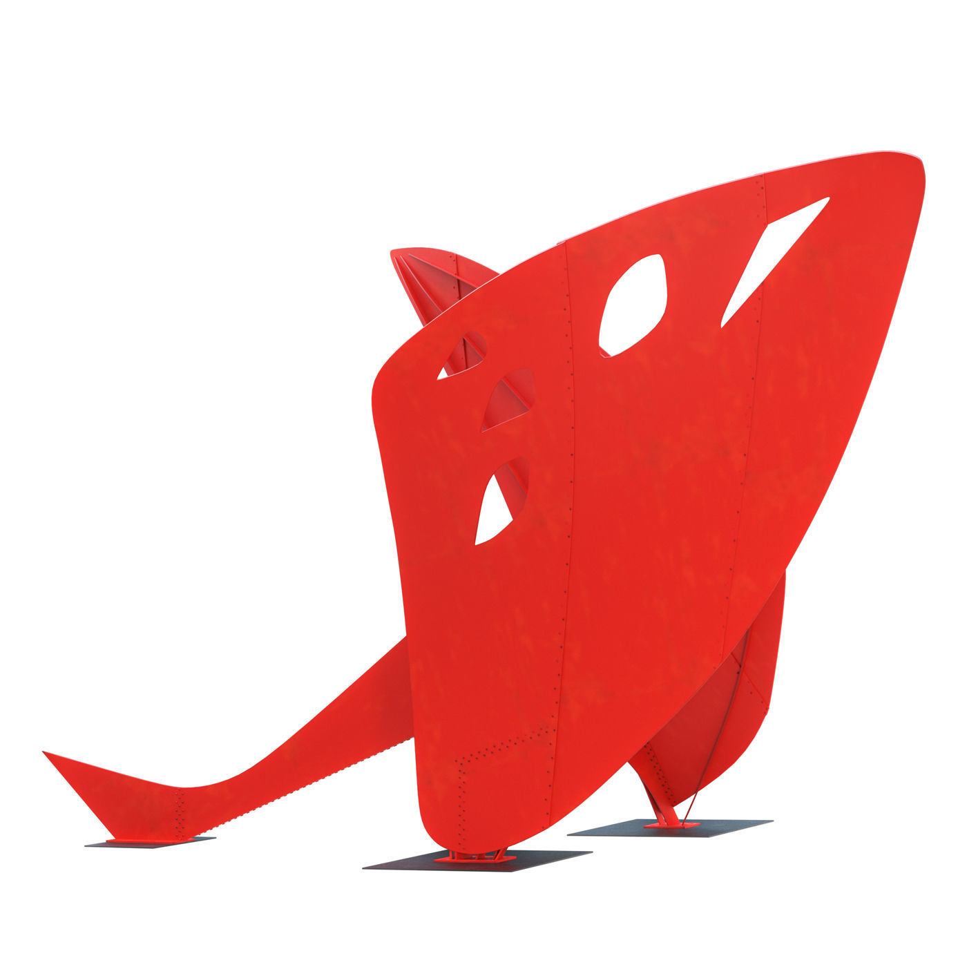 Sculpture Flying dragon 3D model_1