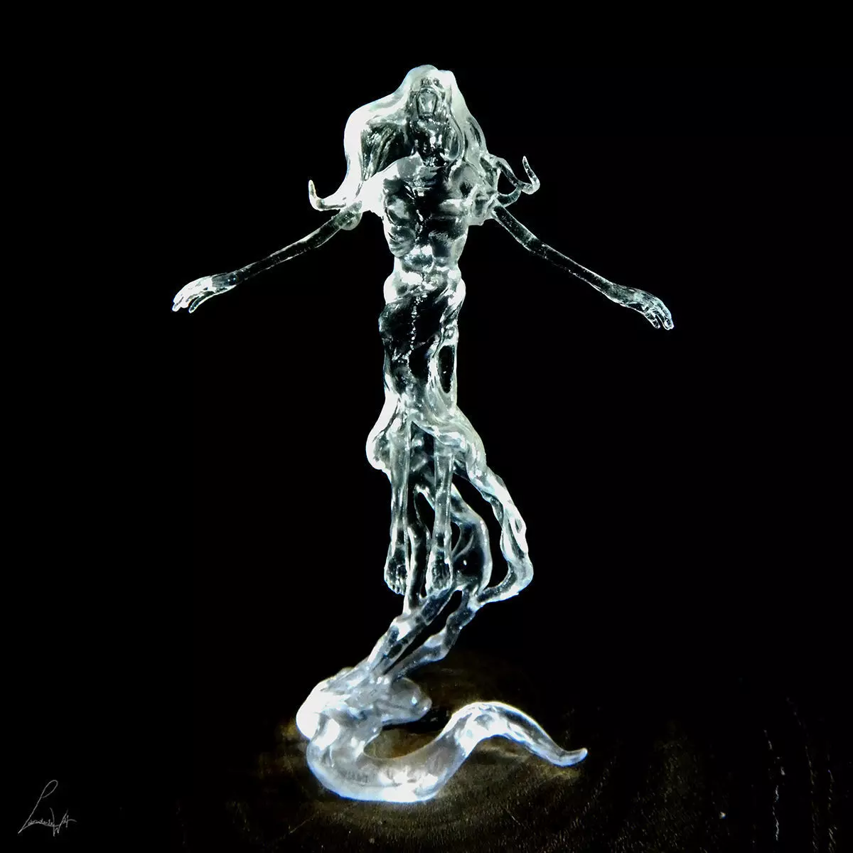 Banshee mermaid in glass 3D print model_0
