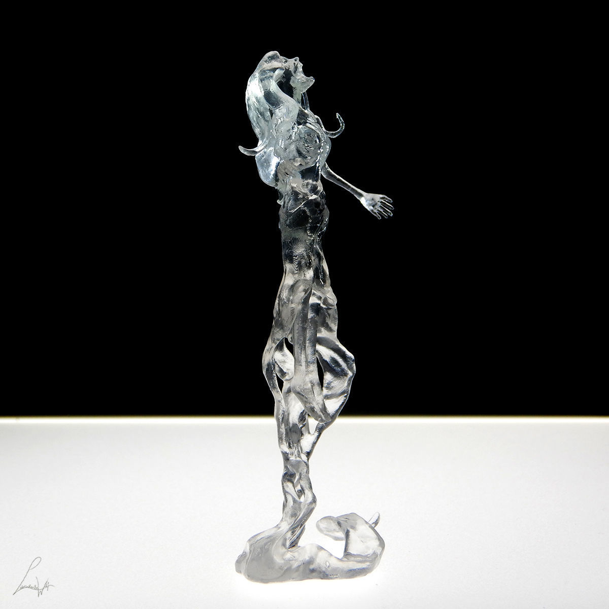 Banshee mermaid in glass 3D print model_5