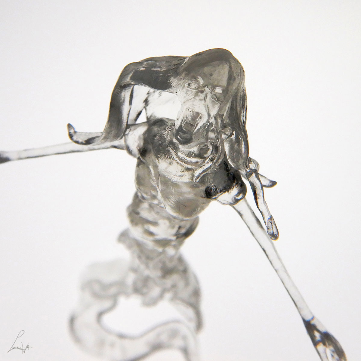 Banshee mermaid in glass 3D print model_4