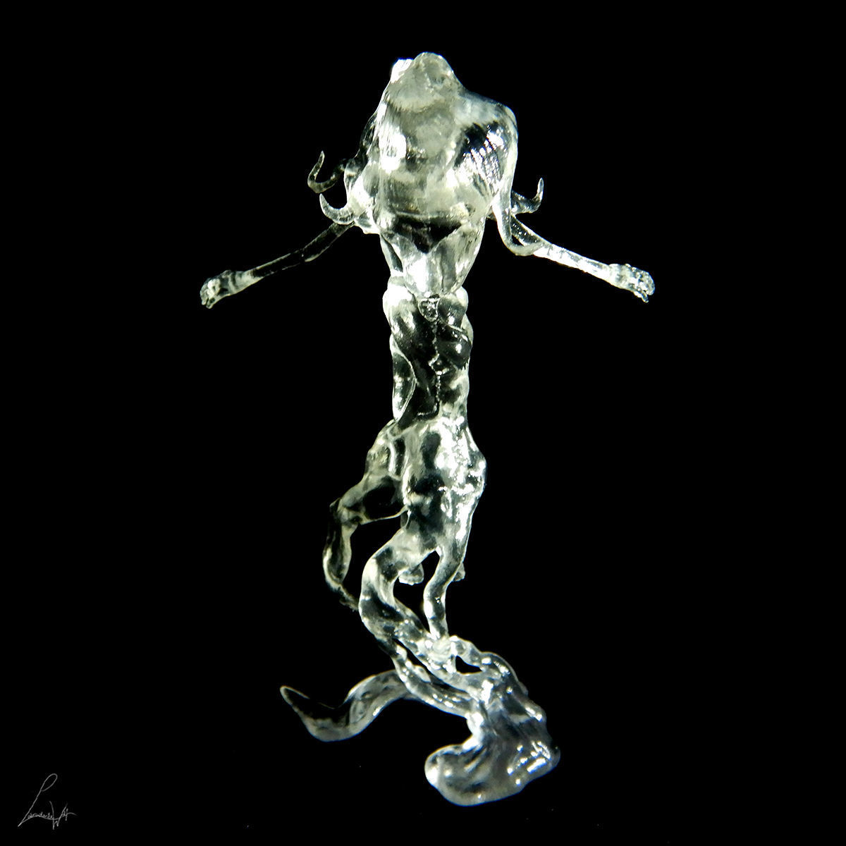 Banshee mermaid in glass 3D print model_6