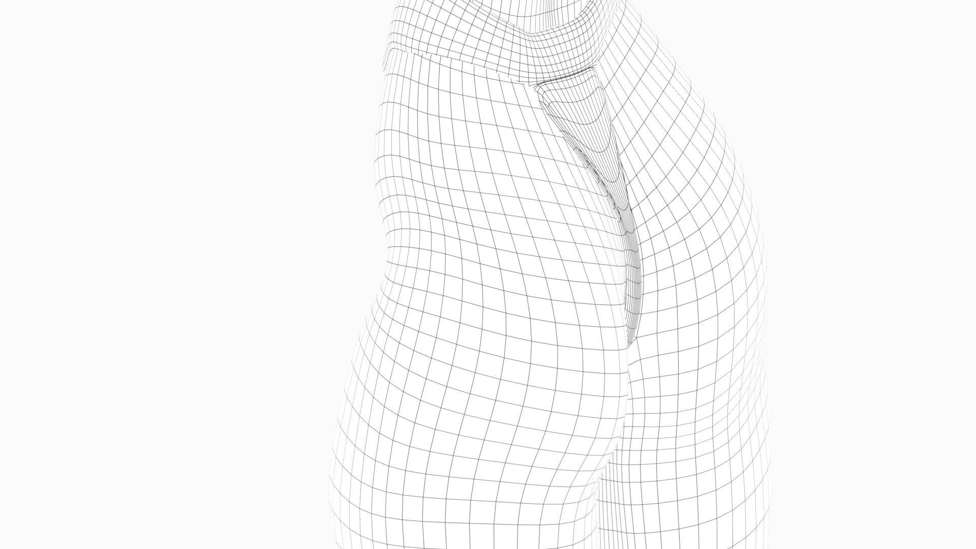 Pinup girl Low-poly 3D model_39