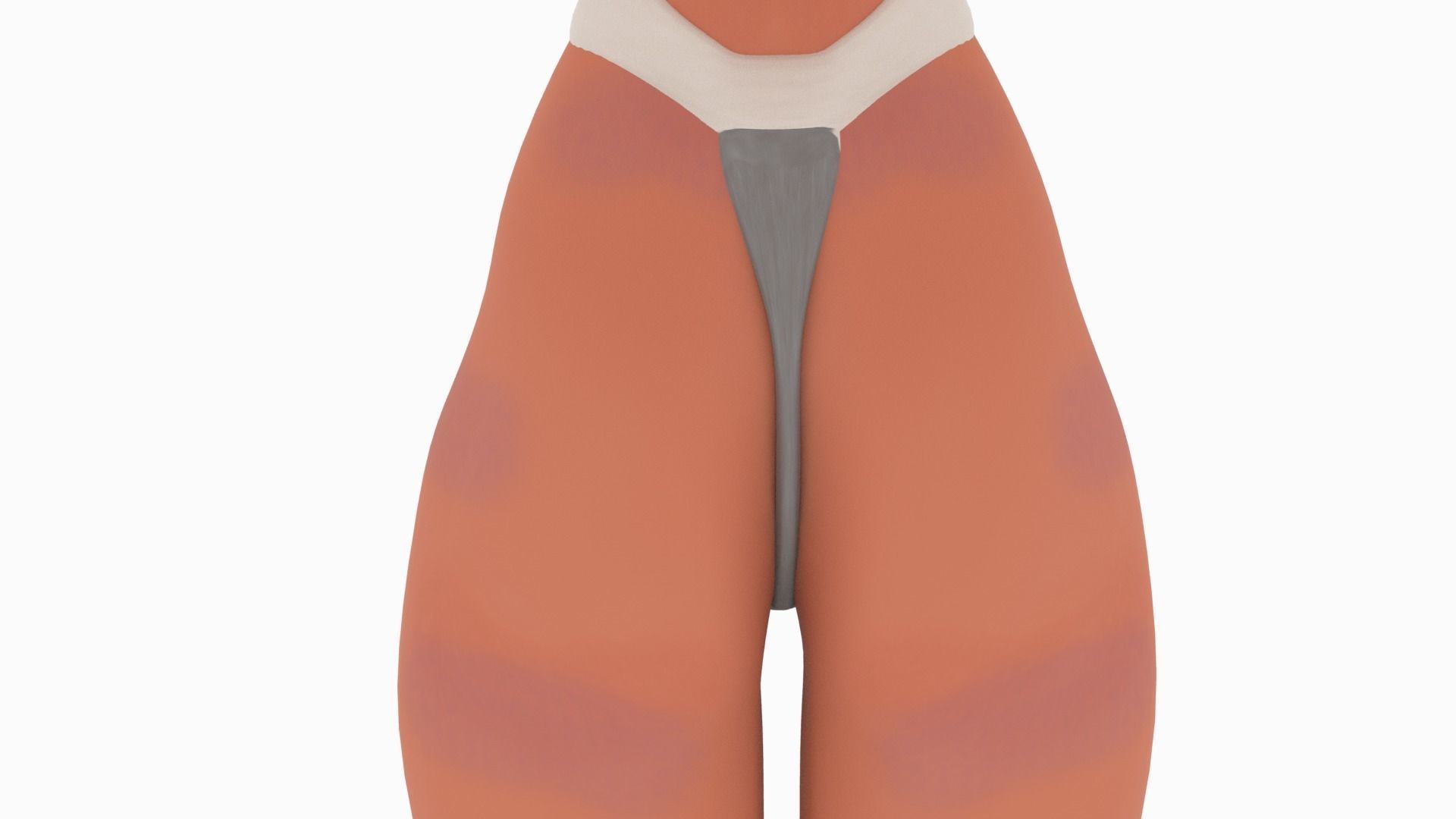 Pinup girl Low-poly 3D model_41