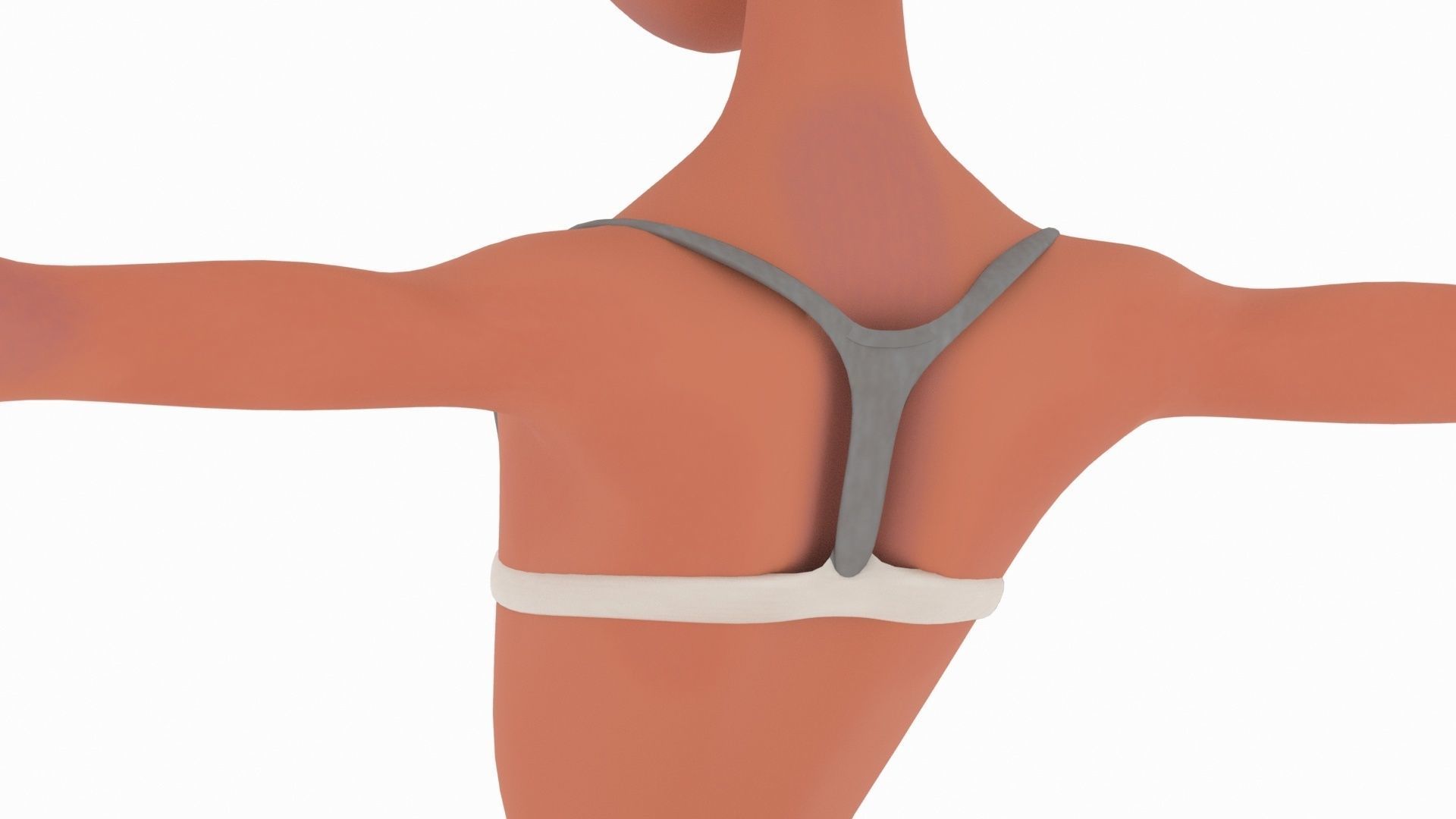 Pinup girl Low-poly 3D model_42