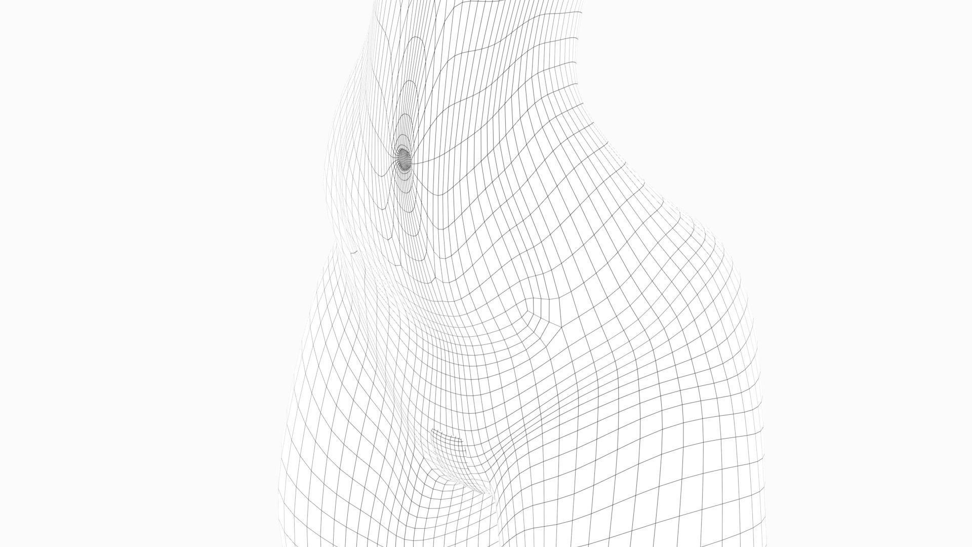 Pinup girl Low-poly 3D model_23