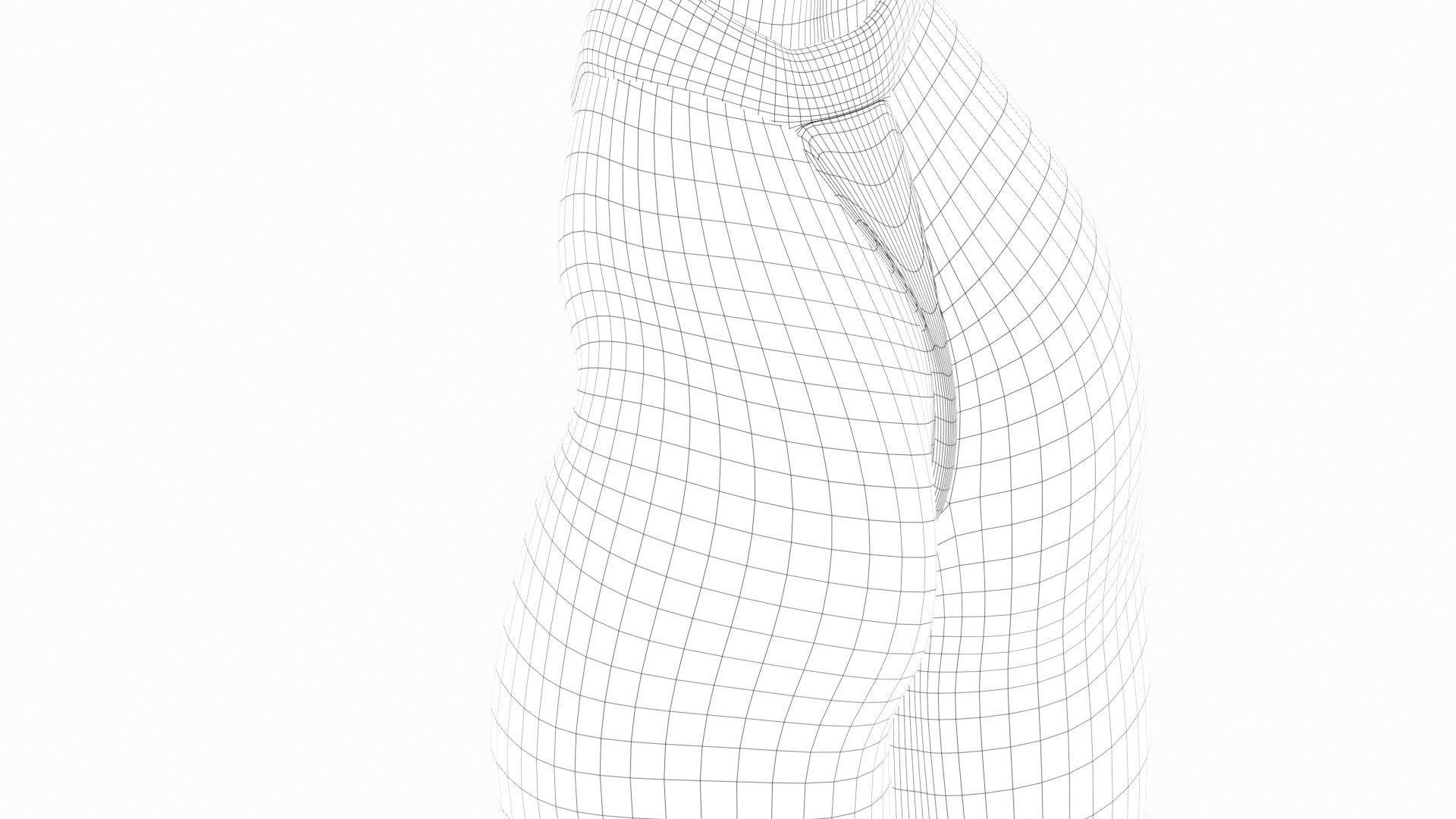 Pinup girl Low-poly 3D model_38