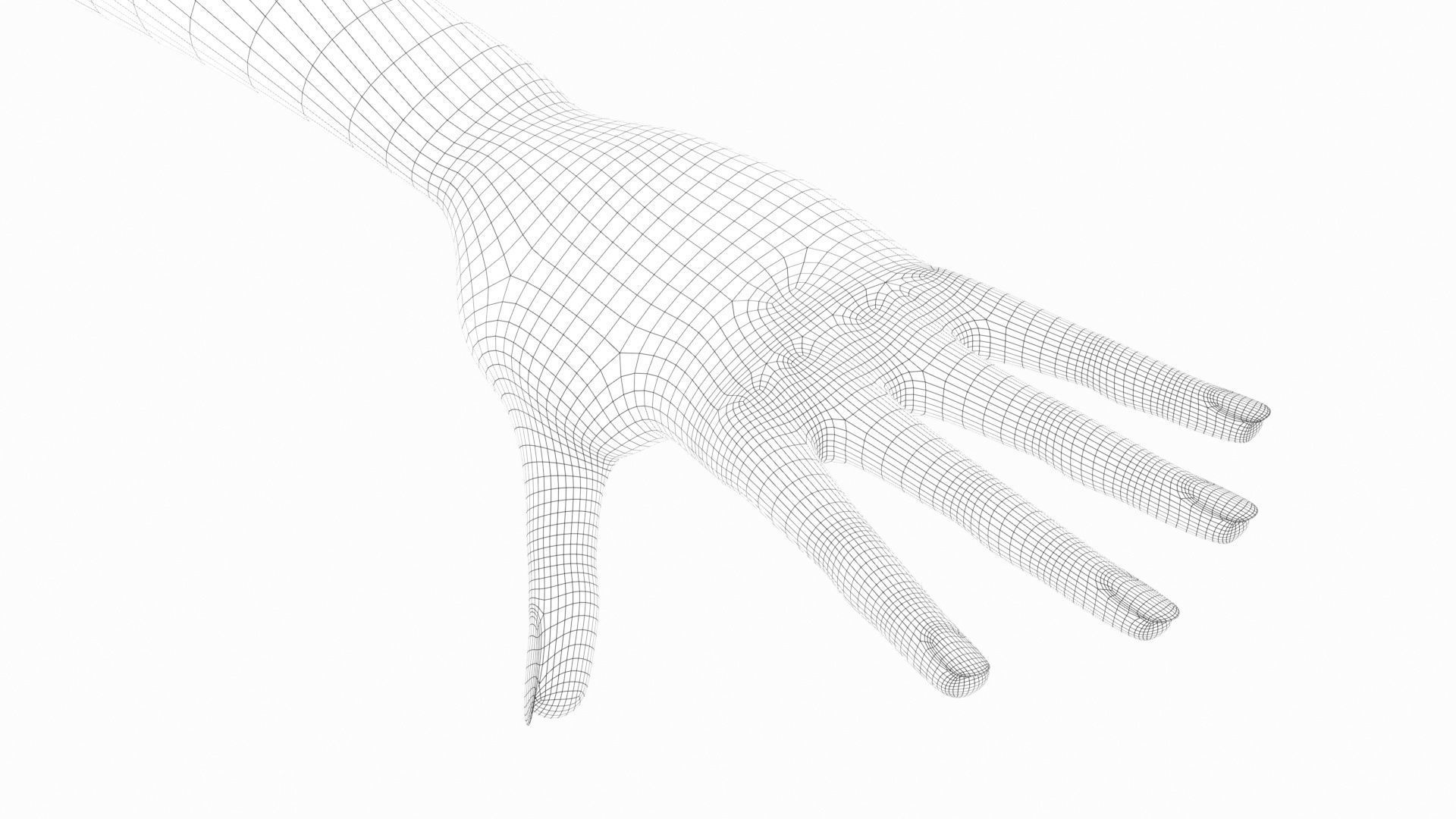 Pinup girl Low-poly 3D model_20